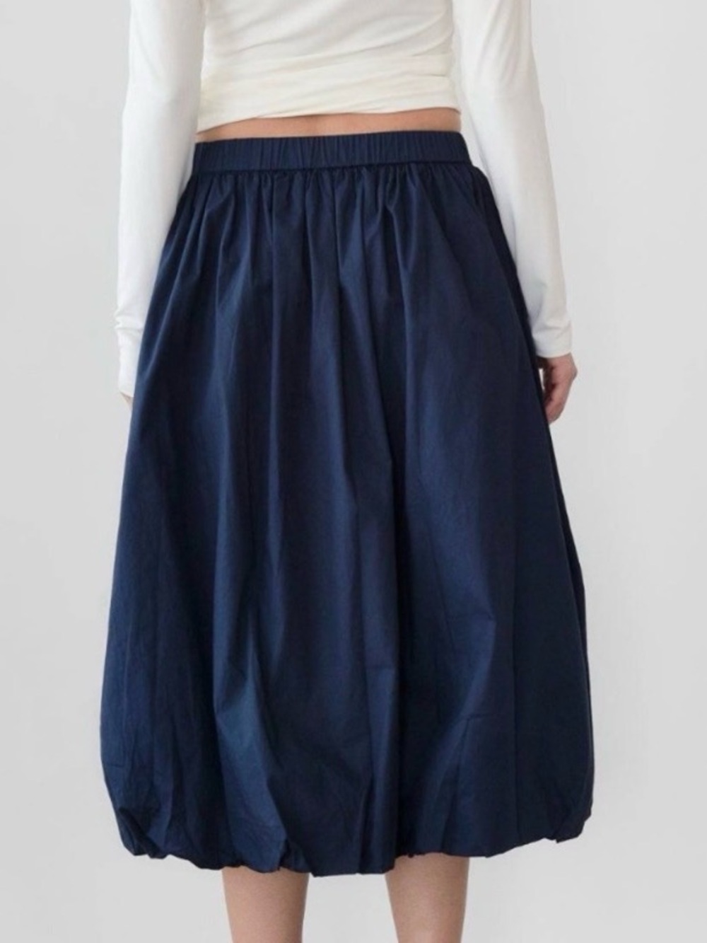 All:row Bubble Cotton Midi Skirt - Picture 2 of 6
